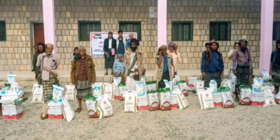انتقالي مودية يدشن توزيع السلال الغذائية على أسر الشهداء بدعم من الهلال الإماراتي