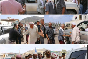 على رأس قافلة دعمًا للجبهة .. وفد أبناء وادي حضرموت يصل الضالع مؤكدًا وحدة الصف الجنوبي وتلاحم أبنائه