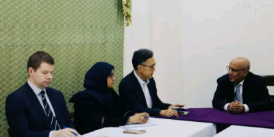 الكثيري يبحث مع وفد المبعوث الأممي مستجدات العملية السياسية وجهود إحلال السلام في بلادنا