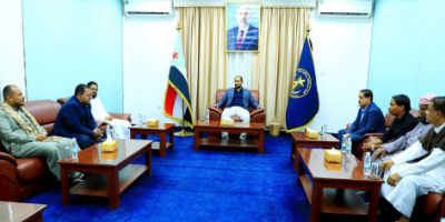 الأمين العام يلتقي فريق قافلة أبناء وادي حضرموت إلى الضالع