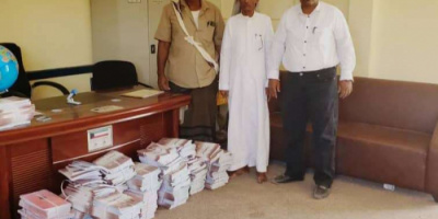 انتقالي جردان يقدم كمية من الكتب المدرسية لمكتب التربية والتعليم بالمديرية