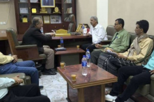 فريق التوجيه والرقابة الرئاسي يلتقي محافظ محافظة لحج