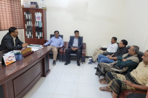 فريق التوجيه والرقابة الرئاسي يطّلع على سير العمل في مكتب الصناعة والتجارة بشبوة