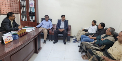 فريق التوجيه والرقابة الرئاسي يطّلع على سير العمل في مكتب الصناعة والتجارة بشبوة