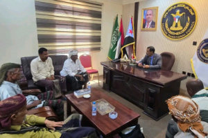 باتيس يطّلع على مجمل الأوضاع في مديرية حجر بحضرموت