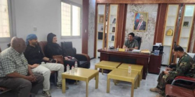 رئيس عمليات الحزام الأمني يستقبل وفد أطباء بلا حدود البلجيكية