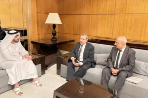 رئيس مجلس القضاء الأعلى يلتقي رئيس المحكمة الاتحادية العليا الإماراتي في القاهرة