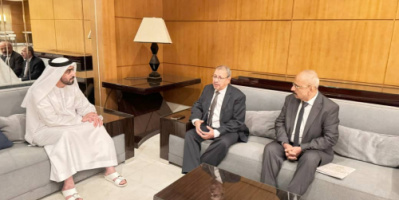 رئيس مجلس القضاء الأعلى يلتقي رئيس المحكمة الاتحادية العليا الإماراتي في القاهرة