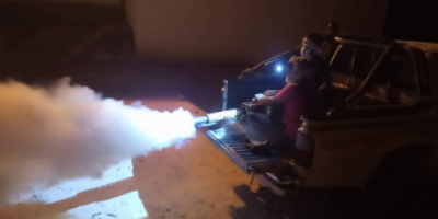 برعاية #انتقالي تريم.. تنفيذ #حملة رش ضبابي في مركز مشطة وضواحيها للحد من انتشار البعوض.