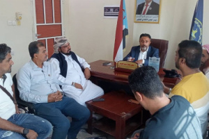 رئيس انتقالي أبين يستقبل فريق منظمة مساعدات الشعب النرويجي NPA