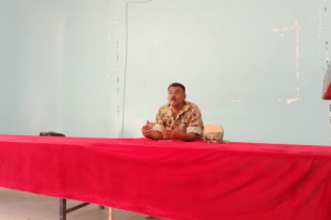 النقيب "بلحول" يلقي محاضرة توجيهيه عن قيم الولاء الوطني أمام ضباط وأفراد قيادة المنطقة العسكرية الثانية بالمكلا