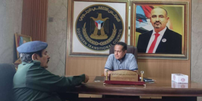 رئيس انتقالي لحج يلتقي رئيس غرفة العمليات المشتركة بالمحافظة