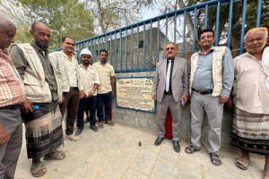 وكيل وزارة الزراعة يتسلّم مشروع رصف قناة المياه في منطقة البستان بمديرية تبن لحج