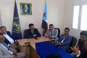 فريق التوجيه والرقابة الرئاسي يلتقي رئيس انتقالي أبين