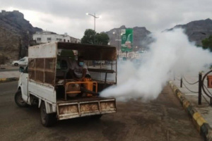 تدشين حملة الرش الضبابي في المعلا 