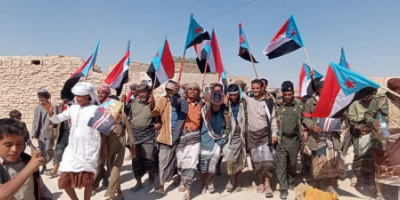 انتقالي الطلح ينظم مسيرة جماهيرية احتفالاً بانتصارات القوات الجنوبية