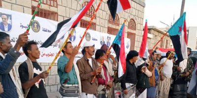 انتقالي مرخة ينظم مسيرة جماهيرية احتفالًا بانتصارات القوات الجنوبية في عارين وحضرموت