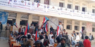 انتقالي عين ينظم مسيرة جماهيرية احتفالا بانتصارات القوات الجنوبية في عارين وحضرموت