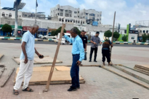انتقالي العاصمة عدن يشرع في نصب الخيام بساحة العروض لبدء الاعتصام المفتوح عصر اليوم