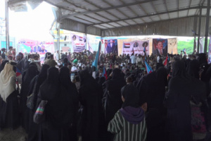 تواصل الاعتصام المفتوح في أبين بحضور فريق التوجيه والرقابة الرئاسي وقيادة الانتقالي