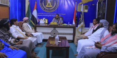انتقالي وادي وصحراء حضرموت يلتقي عددا من شيوخ وشخصيات من وادي وصحراء حضرموت