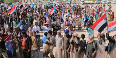 وقفة لأبناء وادي حضرموت مؤيدة للقوات المسلحة الجنوبية