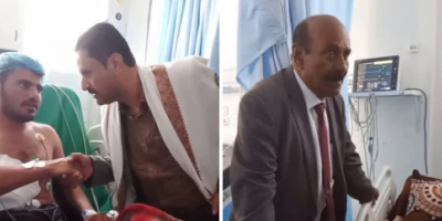 الجبواني وبن لسود يتفقدان جرحى القوات الجنوبية في مستشفى الشيخ محمد بن زايد بعتق
