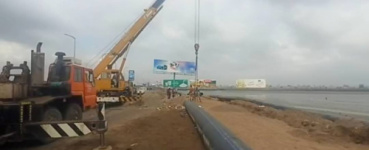 بدء المرحلة الثانية من مشروع إعادة تأهيل أجزاء من خط الضخ الرئيسي في الخط البحري