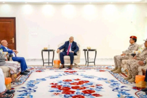 الرئيس الزُبيدي يبحث مع الشيخ البركاني سُبل تضافر الجهود لتعزيز الأمن والاستقرار في المحافظات المحررة