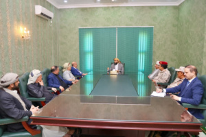 خلال لقائه بالبركاني .. المحرّمي يشدد على توحيد السلاح لمواجهة الحوثيين والإرهاب