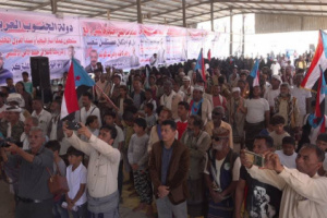 تواصل الاحتشاد في مخيم اعتصام زنجبار تأكيدا لمطلب إعلان دولة الجنوب العربي