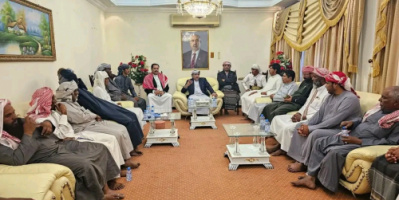 رئيس الجمعية الوطنية يستقبل وفد قبائل المناهيل من مديرية السوم