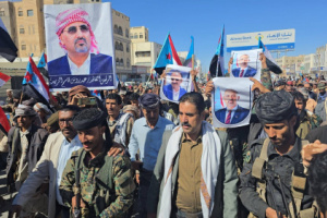 مسيرة جماهيرية حاشدة في عتق تأكيدًا على التمسك بمطلب إعلان الدولة الجنوبية