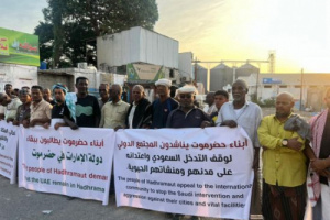 أبناء المكلا يطالبون بوقف التدخل السعودي والاعتداءات على مدنهم