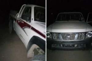 قوات الحزام الأمني تستعيد طقمًا منهوبًا وتضبط المتورطين بأبين