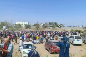 تشييع جثمان الشهيد عبدالسلام الشبحي في لحج