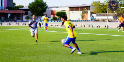 الأمن الوطني أبين يكتسح مكتب القائد بثمانية أهداف نظيفة ويتأهل إلى نصف نهائي بطولة قوات الأمن الوطني الرمضانية