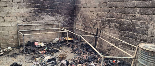 حريق يدمر منزل نازح في الخوخة أول أيام العيد