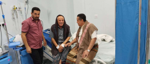 الحالمي يطمئن على صحة عبدالله مهدي رئيس تنفيذية انتقالي الضالع