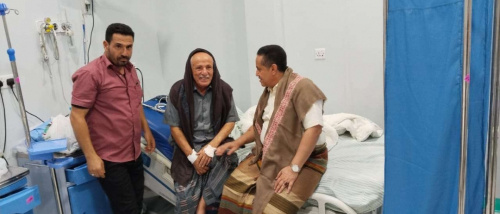 الحالمي يطمئن على صحة عبدالله مهدي رئيس تنفيذية انتقالي الضالع