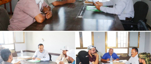 غانم#يجتمع باعضاء الهيئة الإدارية للمجلس المحلي بالمديرية ويلتقي مع فريقي منظمة "أوكسفام" وهيئة المساحة الجيولوجية