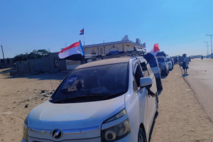 موكب أبناء أحور ينطلق نحو العاصمة عدن للمشاركة في مليونية الذكرى التاسعة لإعلان عدن التاريخي
