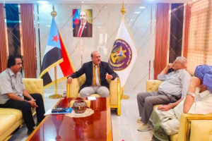هرهرة يبحث مع السفير قاسم عبدالرب مستجدات الأوضاع في العاصمة عدن ومحافظات الجنوب