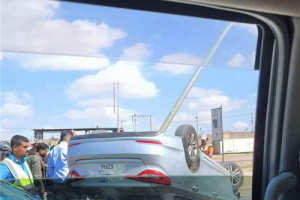 حادث مروري مروع بخط إنماء في المنصورة