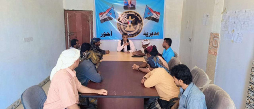 تنفيذية انتقالي أحور تناقش جمله من القضايا المتعلقة بالمديرية