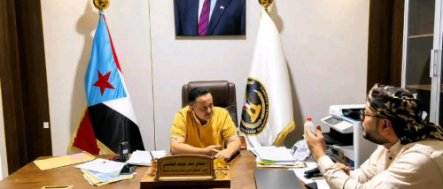 الحالمي يلتقي القائم بأعمال رئيس انتقالي حضرموت ويؤكد اهتمام القيادة بأوضاع المحافظة