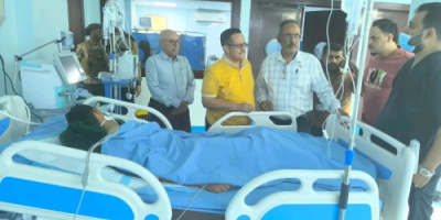 القائم بأعمال الأمين العام وعدد من قيادات المجلس يطمئنون على صحة الجريح نسيم جاحور