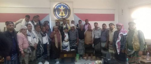 الشيخ عبدالرب النقيب يستقبل قيادة انتقالي أبين