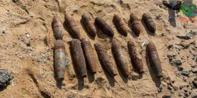 إزالة ذخائر غير منفجرة من منطقة صلاح الدين بعدن
