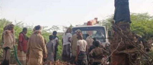 حريق واسع يلتهم منازل ونحو 50 شجرة نخيل في شبوة 